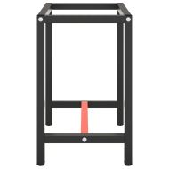 Рамка за работна маса матово черно и червено 70x50x79 см метал