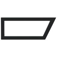 Рафтови скоби за мивка, 2 бр, черен, трапецовидни, стомана