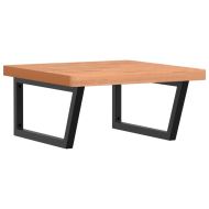 Стенен рафт за мивка, стомана и масивно дърво бук