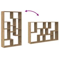 Библиотека, дъб артизан, 72x20x120,5 см, инженерно дърво