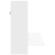 Бюро за стенен монтаж, бяло, 105x48x75 см, инженерно дърво