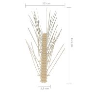 4-редови пластмасови шипове срещу птици и гълъби, 20 бр, 10 м