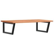 Стенен рафт за мивка, стомана и масивно дърво бук