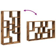 Библиотека, старо дърво, 72x20x120,5 см, инженерно дърво