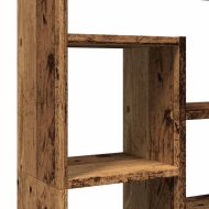 Библиотека, старо дърво, 72x20x120,5 см, инженерно дърво