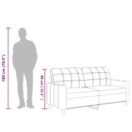 2-местен диван, черен, 140 см, изкуствена кожа