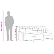 3-местен диван, кремав, 180 см, изкуствена кожа