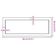 Стенен рафт светлокафяв 80x30x(2-6) см обработен масивен дъб
