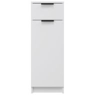 Шкаф за баня, бял, 32x33,5x90 см, инженерно дърво