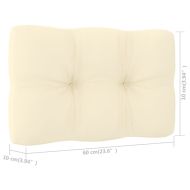 Градински лаундж комплект 3 части с възглавници импрегниран бор