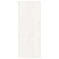 Шкаф за вино, бял, 62x25x62 см, борово дърво масив