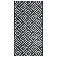 Килим за открито, ARAKIL бяло и черно, 80x150 см, PP