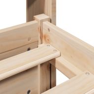 Рамка за легло с табла, 135x190 см, борово дърво масив