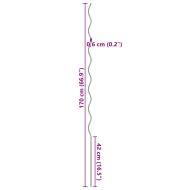 50 бр Спирални колчета за растения, 170 см, поцинкована стомана