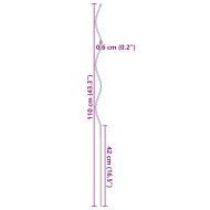 50 бр Спирални колчета за растения, 110 см, поцинкована стомана