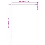 Пердета от воал с прът джобове, 2 бр, тюркоаз