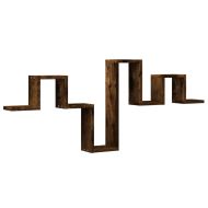 Стенен рафт, опушен дъб, 104,5x10x43 см, инженерно дърво