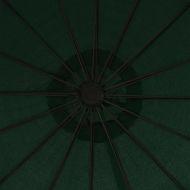 Окачен чадър, зелен, 3 м, алуминиев прът