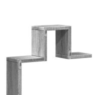 Стенен рафт, сив сонома, 104,5x10x43 см, инженерно дърво