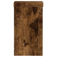 Стойки за растения 2 бр опушен дъб 10x10x18 см инженерно дърво
