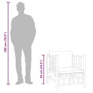 Градински диван с кремавобели възглавници бамбук