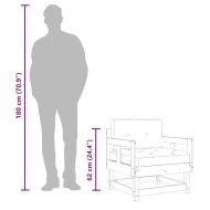 Градински столове с възглавници 2 бр импрегнирано борово дърво