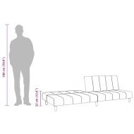 2-местно разтегателно канапе, синьо, кадифе