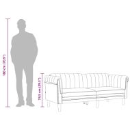 3-местен диван, жълт, кадифе