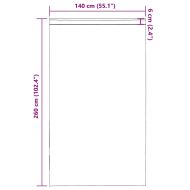 Пердета от воал с прът джобове, 2 бр, кафяво