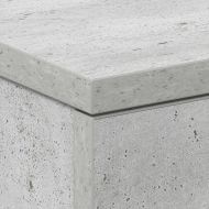 Нощно шкафче, бетонно сиво, 38x35x56 см, инженерно дърво