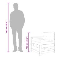 Градински стол с възглавници, импрегнирана борова дървесина