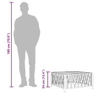 Градинска маса, антрацит, 70x70x34 см, тъкан текстил