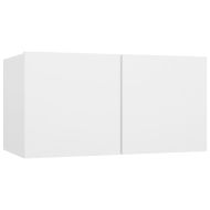 Комплект ТВ шкафове от 4 части, бял, инженерно дърво