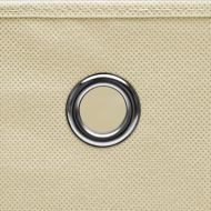 Кутии за съхранение 10 бр нетъкан текстил 28x28x28 см кремави