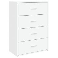 Сайдборд, бял, 60x31x84 см, инженерно дърво