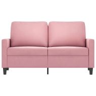 2-местен диван, розов, 120 см, кадифе