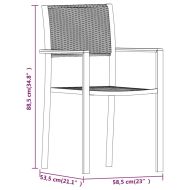 Градински трапезен комплект, 9 части, бял