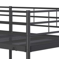 Двуетажно легло без матрак Черно 90x200 cm Стомана