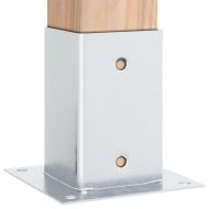 Основи за стълбове квадрат 12 бр 91x91 мм поцинкована стомана