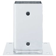 Основи за стълбове квадрат 12 бр 91x91 мм поцинкована стомана