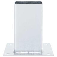 Основи за стълбове квадрат 12 бр 91x91 мм поцинкована стомана