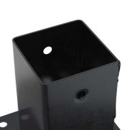 Основи за стълбове квадрат 4 бр прахово боядисана стомана