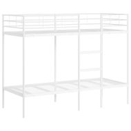 Двуетажно легло без матрак Бяло 80x200 cm Стомана