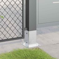 Основи за стълбове квадрат 12 бр 81x81 мм поцинкована стомана