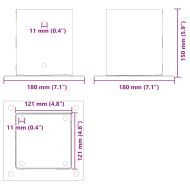 Основи за стълбове квадрат 4 бр 121x121 мм поцинкована стомана