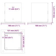 Основи за стълбове квадрат 12 бр 121x121 мм поцинкована стомана