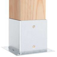 Основи за стълбове квадрат 12 бр 141x141 мм поцинкована стомана