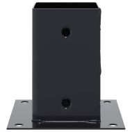 Основи за стълбове квадрат 12 бр прахово боядисана стомана