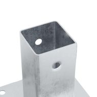 Основи за стълбове квадрат 4 бр 71x71 мм поцинкована стомана