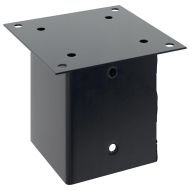 Основи за стълбове квадрат 12 бр прахово боядисана стомана